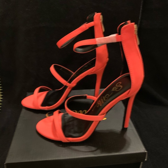 Blazing Fierce Orange Triple Strapped Heels!!! - Picture 4 of 8